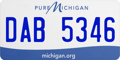 MI license plate DAB5346