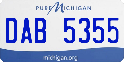 MI license plate DAB5355