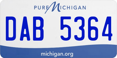 MI license plate DAB5364