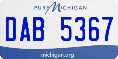 MI license plate DAB5367