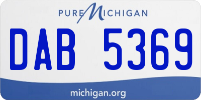 MI license plate DAB5369