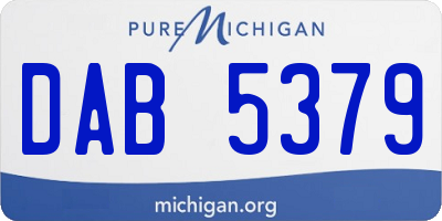 MI license plate DAB5379