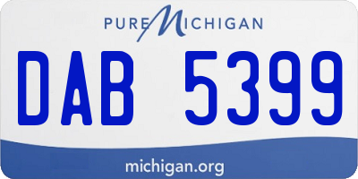 MI license plate DAB5399