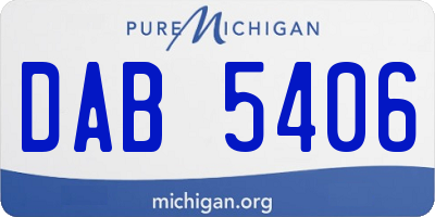 MI license plate DAB5406