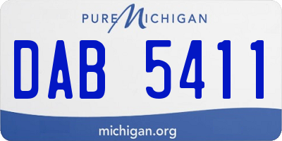 MI license plate DAB5411