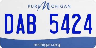 MI license plate DAB5424