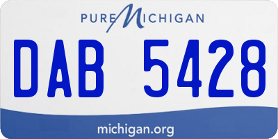 MI license plate DAB5428