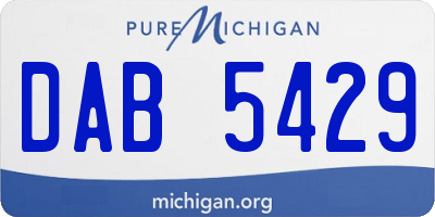 MI license plate DAB5429