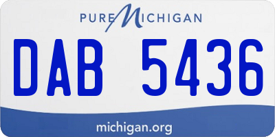 MI license plate DAB5436