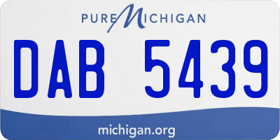 MI license plate DAB5439