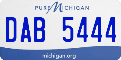 MI license plate DAB5444