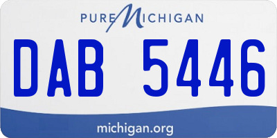 MI license plate DAB5446