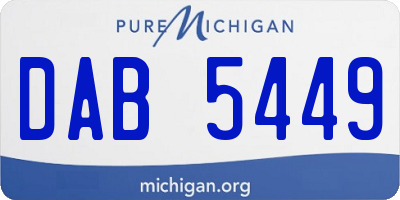 MI license plate DAB5449