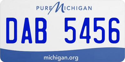 MI license plate DAB5456