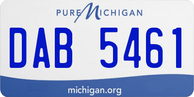 MI license plate DAB5461