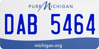 MI license plate DAB5464