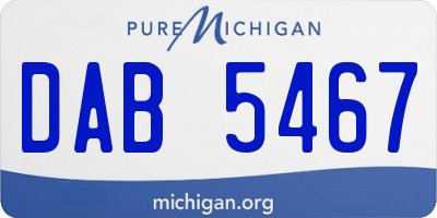 MI license plate DAB5467