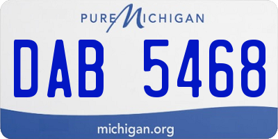 MI license plate DAB5468