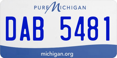 MI license plate DAB5481