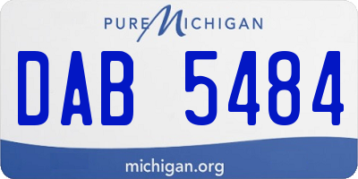 MI license plate DAB5484
