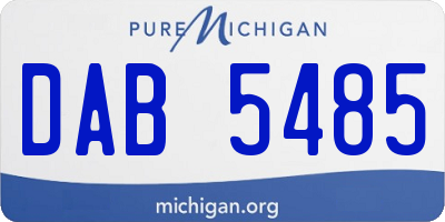 MI license plate DAB5485