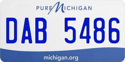 MI license plate DAB5486