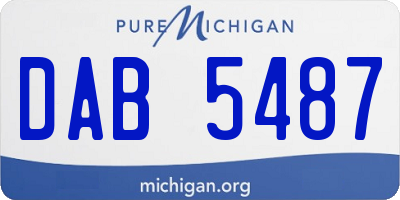 MI license plate DAB5487