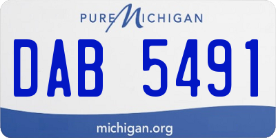 MI license plate DAB5491