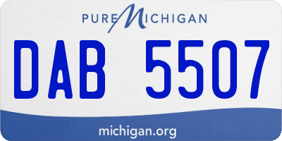 MI license plate DAB5507
