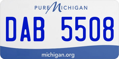 MI license plate DAB5508
