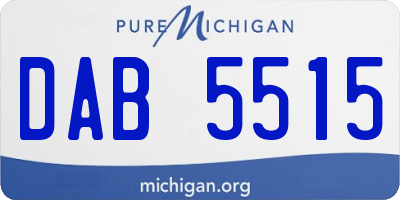 MI license plate DAB5515