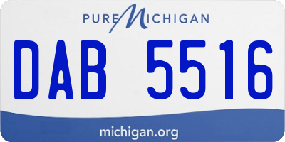 MI license plate DAB5516
