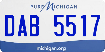 MI license plate DAB5517