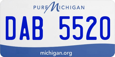 MI license plate DAB5520