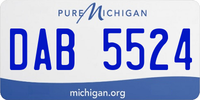 MI license plate DAB5524