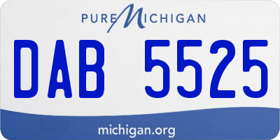 MI license plate DAB5525