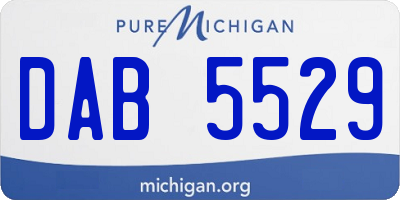 MI license plate DAB5529