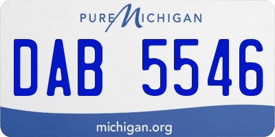 MI license plate DAB5546