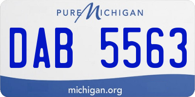 MI license plate DAB5563