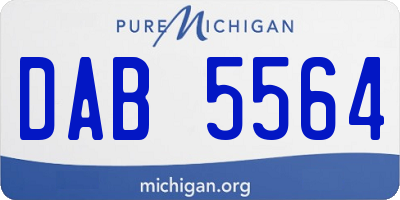 MI license plate DAB5564