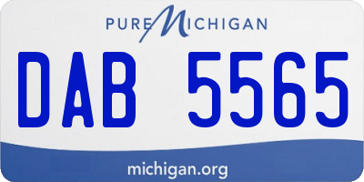 MI license plate DAB5565