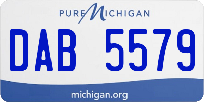 MI license plate DAB5579