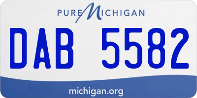 MI license plate DAB5582
