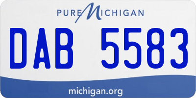 MI license plate DAB5583