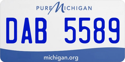 MI license plate DAB5589
