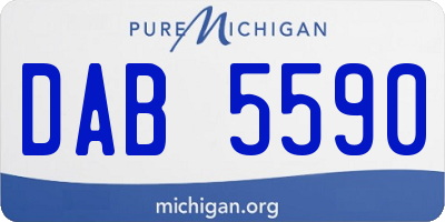MI license plate DAB5590
