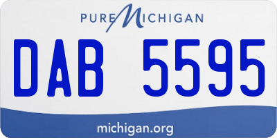 MI license plate DAB5595