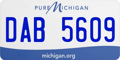 MI license plate DAB5609