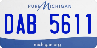 MI license plate DAB5611