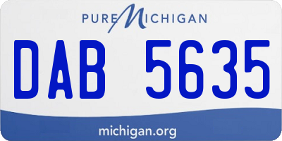 MI license plate DAB5635